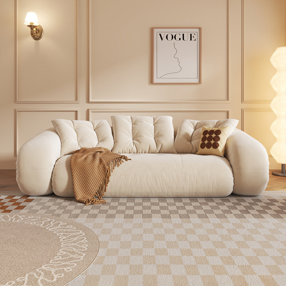 Anchondo Foldable Velvet Sleeper Upholstered Sofa Bed, Convertible Couch Everly Quinn Upholstery 