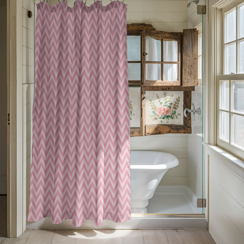 Rideau de douche Comfy Christmas - Premium, H 74 po x l 35 po, Rose