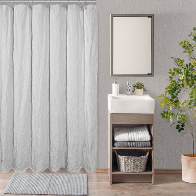 Kimlyn Wrinkle Water Repellent Shower Curtain