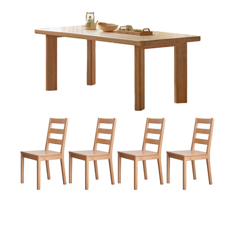 Ensemble de table en bois massif haut de gamme, H 29,92 po x L 70,86 po x l 35,43 po