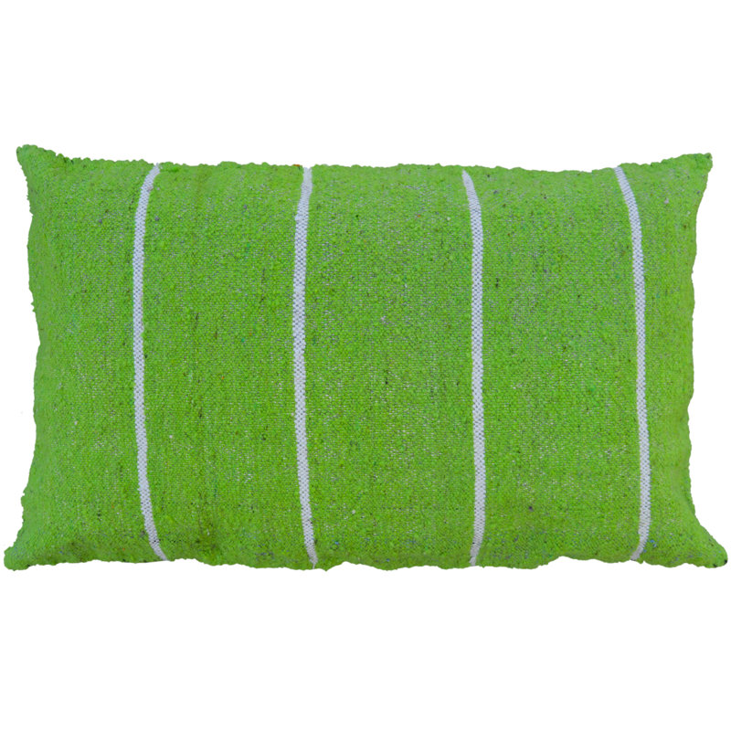 Lumbar Pillow Cover & Insert, Green\Blue, 17" H x 30" W, Polyester/Eco-Fill