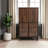 Torian Panel Door 8-Internal Shelf Walnut & Black Storage Cabinet, 52.95" H X 31.15" W X 15.38" D