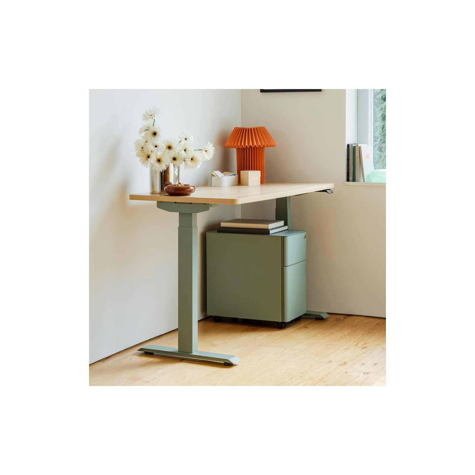 Small Filing Cabinet, Sage