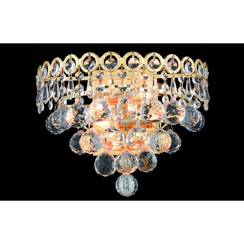 Lustre en cristal 1 lumière Zoila, Or