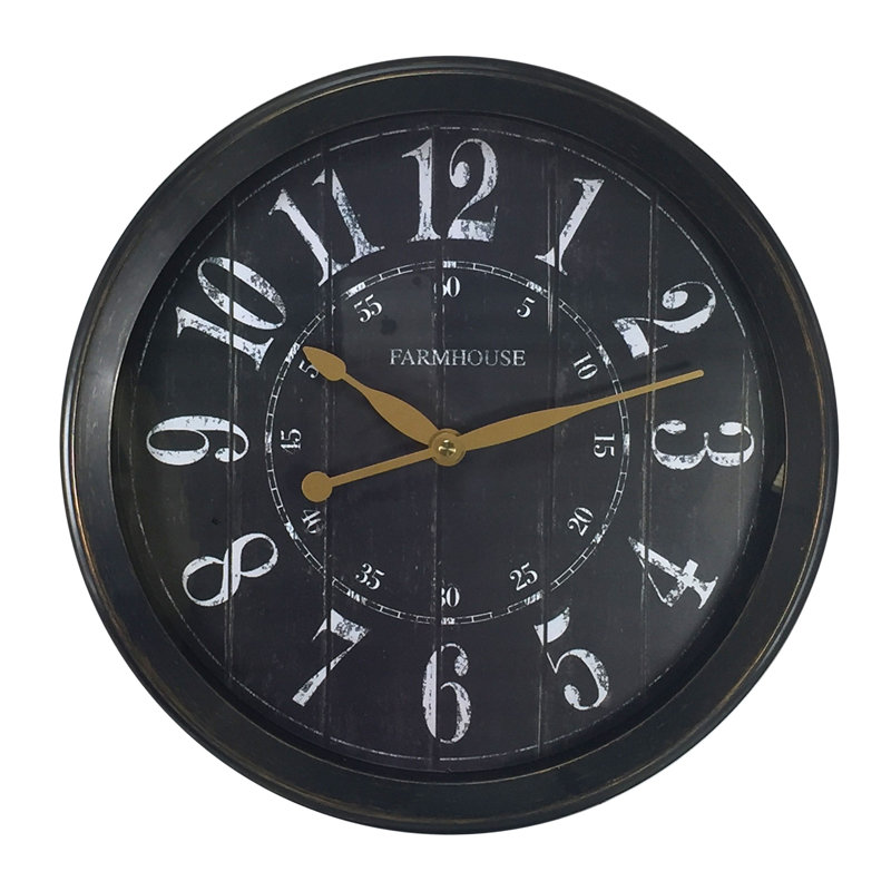 Horloge murale 13 po rustique Emlyn