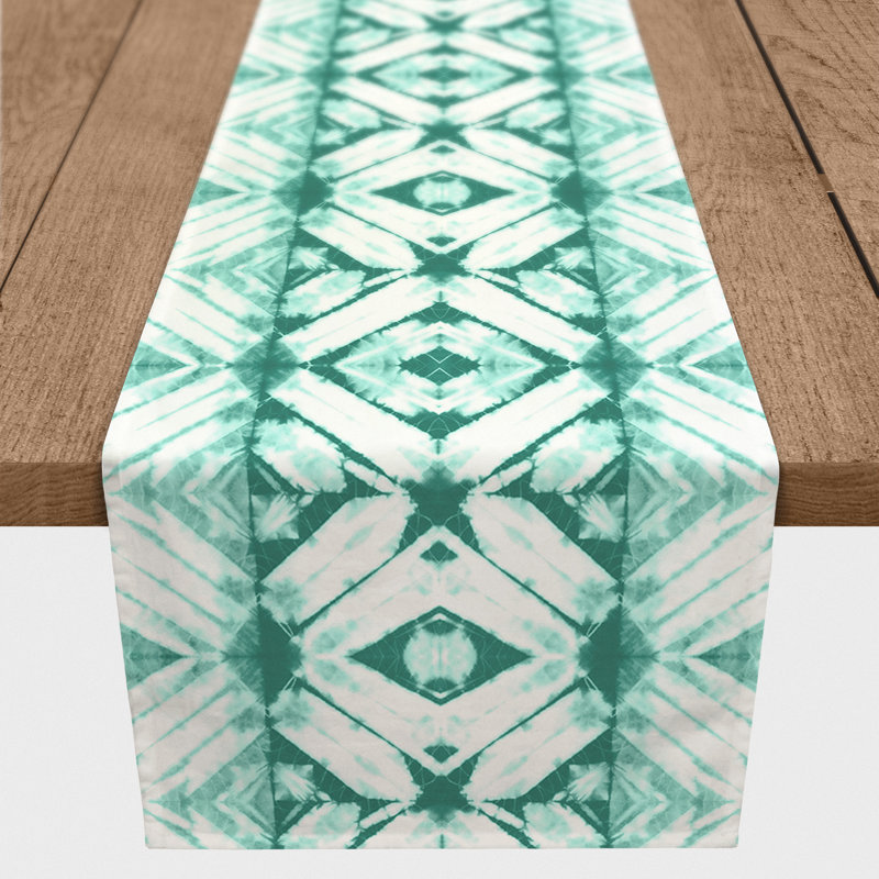 Chemin de table Bonzie, 90 po x 16 po, Bleu sarcelle