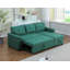 Canapé-lit modulaire réversible en lin vert 84 po avec rangement Jardin-1619455077