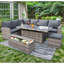 Rosen 9 Seater Aluminium Dining Table Top With Storage Bench And Stool-2134777347