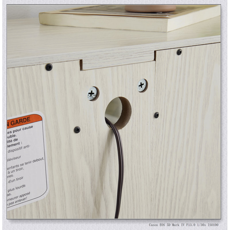 Oak Glass Cabinet with Adjustable Glass Shelves, 2 Doors, 1 Drawer And Light, White