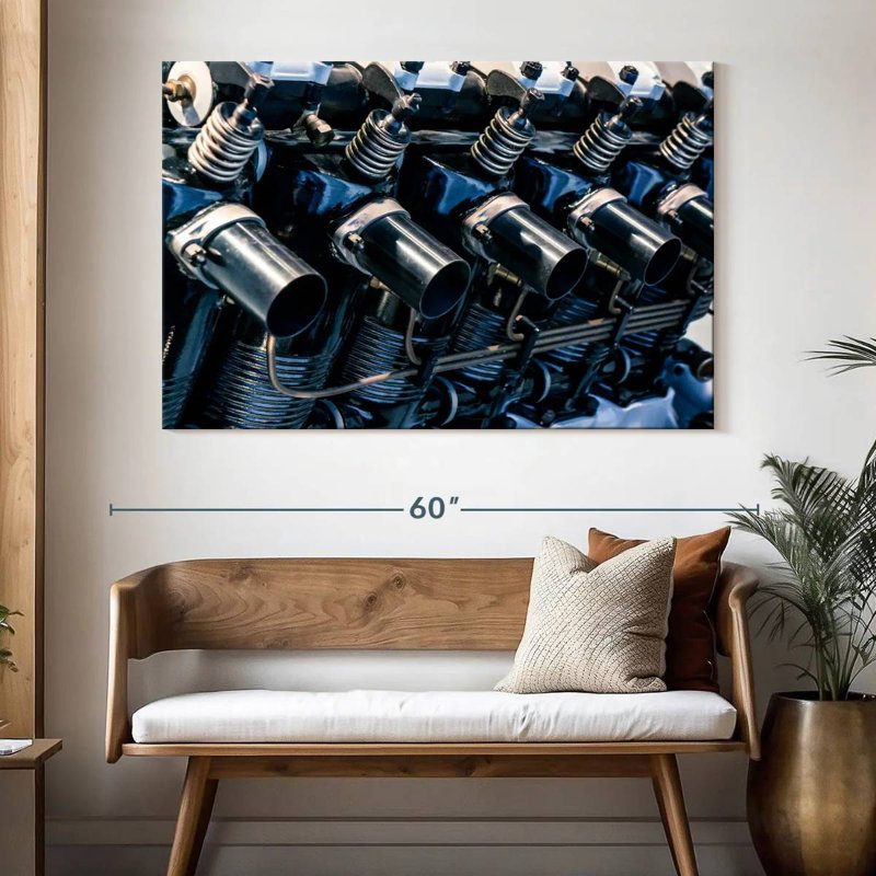 Mehar Car Engine Close Up, 34" H x 51" W
