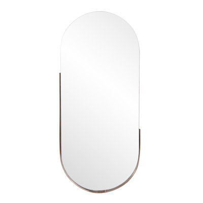 Dante Oval Stainless Steel Beveled Mirror