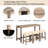 Brown Bar Table With Practical Power Strip And Rustic Look