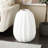 Magnesium Oxide Wide Vase With Carved Grooves