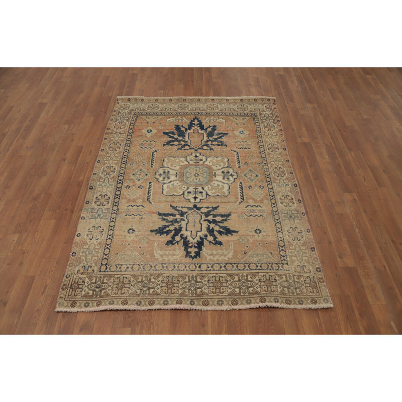 Tapis traditionnel à teinture de légumes antique 4 x 6
