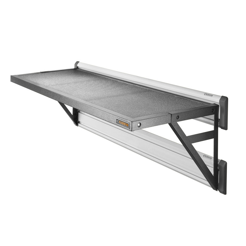 45" Heavy Duty Steel Mesh Wall Shelf in Hammered Granite