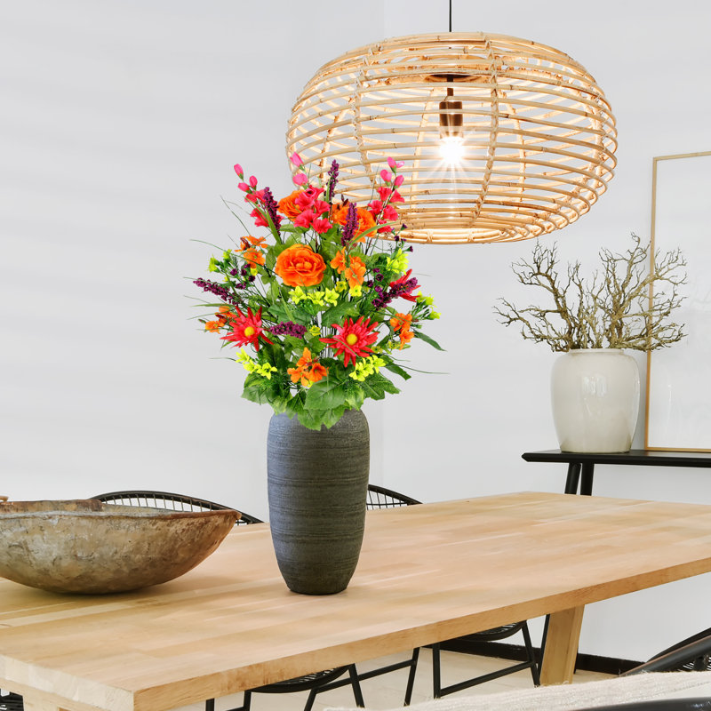Mixed Assortment Arrangement, Blue / Orange / Yellow / Kiwi, 32" H x 18" W x 12" D