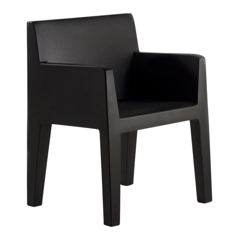 Jut Patio Dining Chair, Black