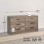 Commode double 6 tiroirs l 53,25 po Yazeed-223438967