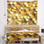 Tapisserie abstraite de texture de mur en nid d'abeille doré-28495791
