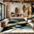 Galaxy Series Abrstract Black/Gray/Ivory/Beige Area Rug-1201513578