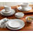 Sango Siterra 16-Piece Rustic White Stoneware Dinnerware Set - Service For 4, Plate & Bowl Set