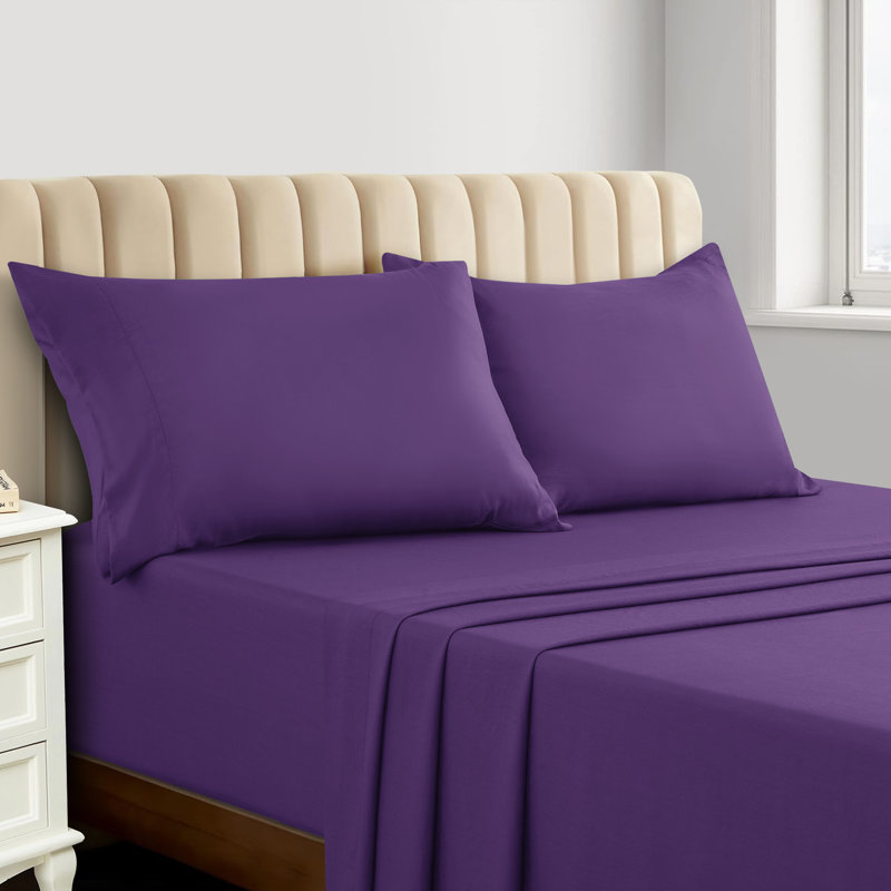 Ensemble de literie 4 pièces Luxury, Grand, Mauve