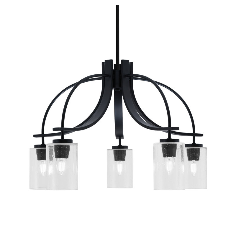 Lustre Cavella, Noir mat, H 16,5 po x l 25 po x P 25 po, 5