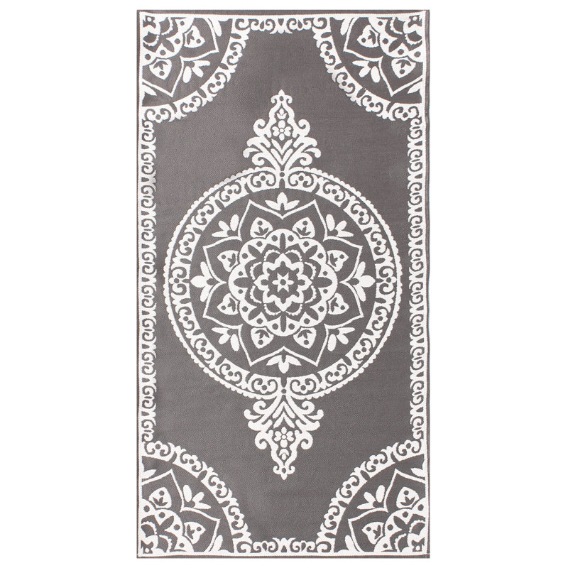 Outdoor Rug KOHIMA Grey, Rectangle 80 x 150 cm