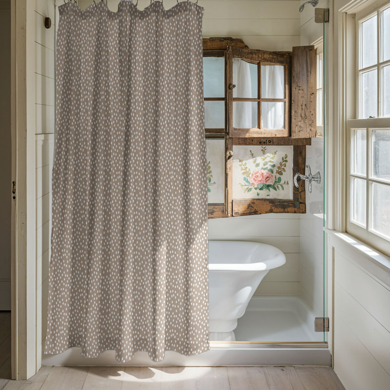 Rideau de douche Honey Grid - Premium, H 74 po x l 71 po, Taupe