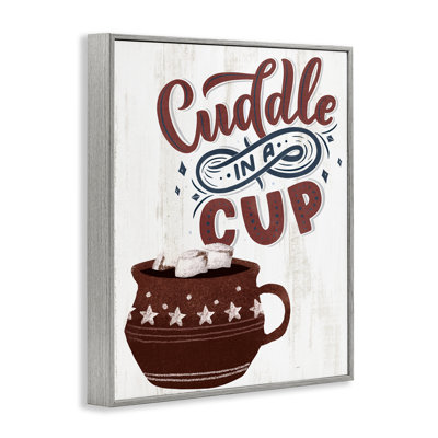 Cuddle In A Cup Cocoa, giclée encadrée, design par Kim Allen
