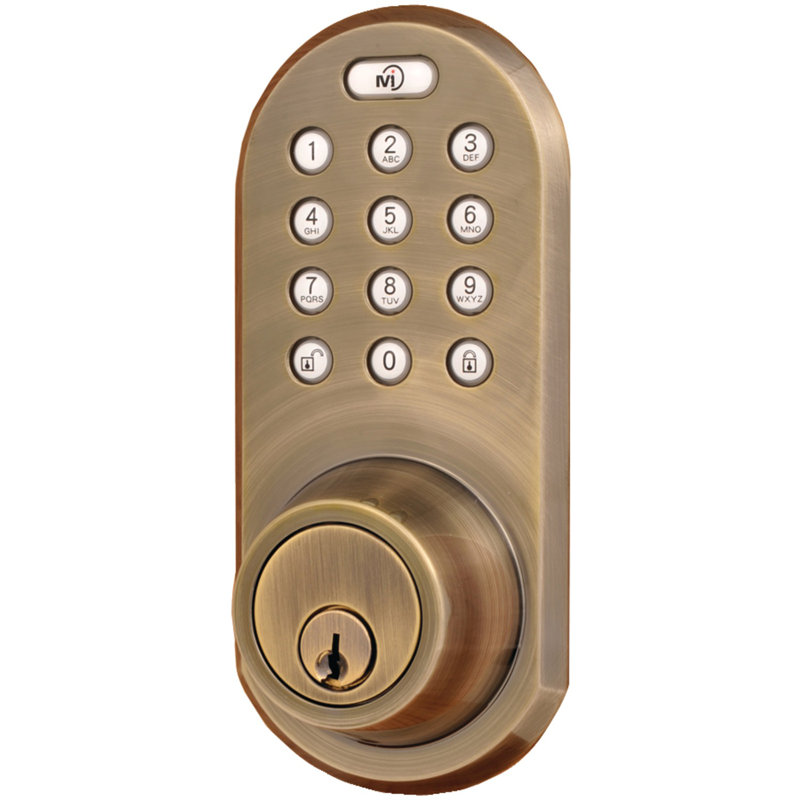 Electronic Deadbolt, Antique Brass