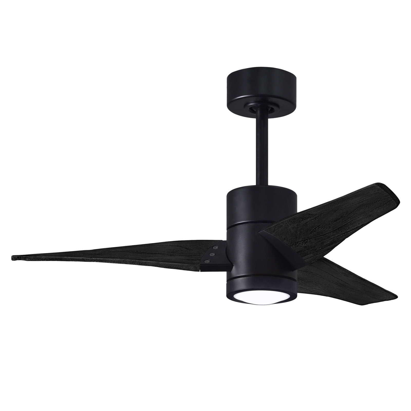 3 Blade Ceiling Fan with LED Light Kit, Matte Black/Barn Wood, Matte Black, 42"