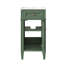 Meuble-lavabo de 40 cm (16 po) avec lavabo en céramique, meuble-lavabo simple autoportant avec porte à fermeture amortie, tablette réglable, style français, pieds robustes