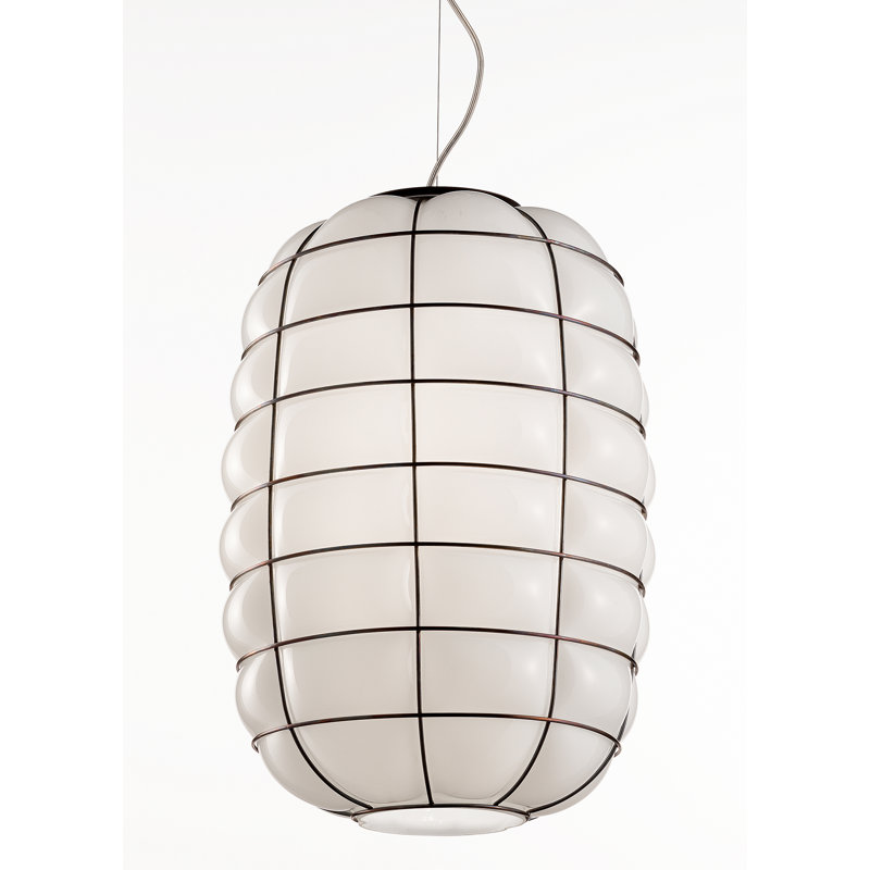1 - Light Dark Steel Lantern Pendant