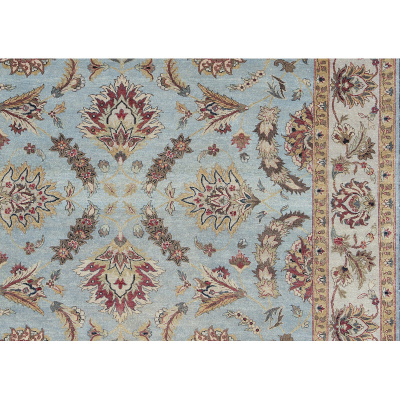 Tapis beige noué à la main de haute qualité
