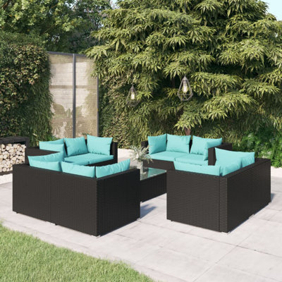 9 Piece Lounge Set with Cushions