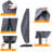 Patio Umbrella Cover Zippered Windproof Anti-UV 600D Fits 9– 11ft Offset Hanging Umbrella-666193949
