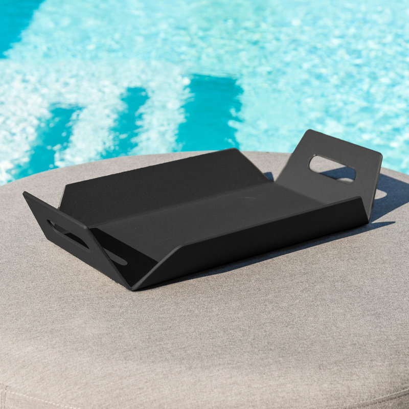 Kumar Outdoor Fabric Aluminium Table Tray, Black