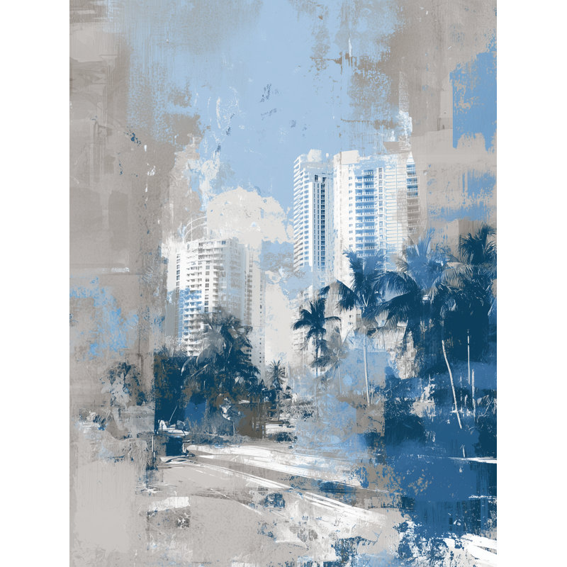 Miami in Blue, 30" H x 40" W