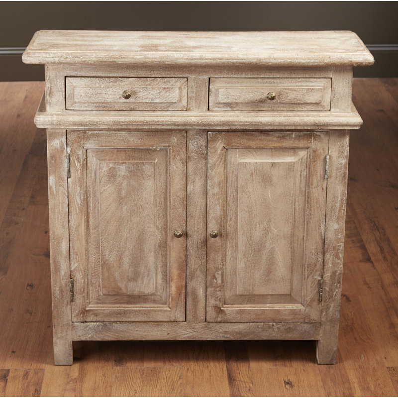 Armoire 2 tiroirs Garmund, Sable patiné