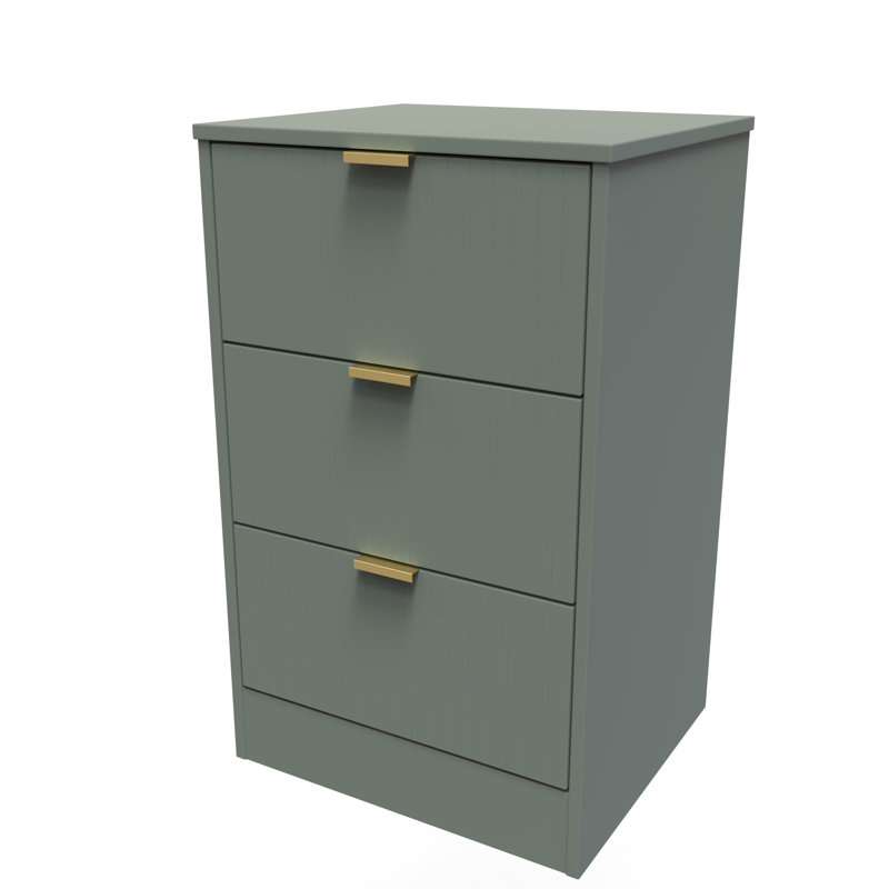 Atsumi 45cm W Manufactured Wood Bedside Table, Reed Green