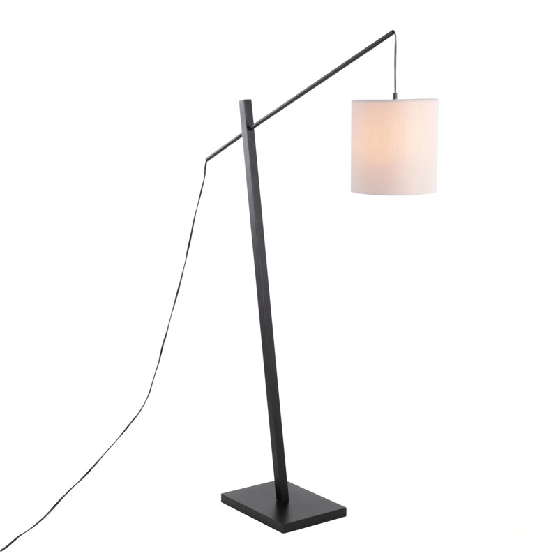 Lampe sur pied réglable Arturo, Blanc, Noir