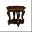 Ensemble de table basse de salon avec finition vieillie, pieds en cabriole classique et placage résistant à la chaleur pour les petits espaces