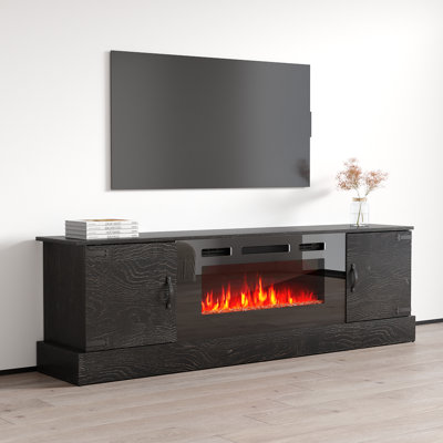 Meuble télé moderne avec foyer électrique 78,7 po Horus