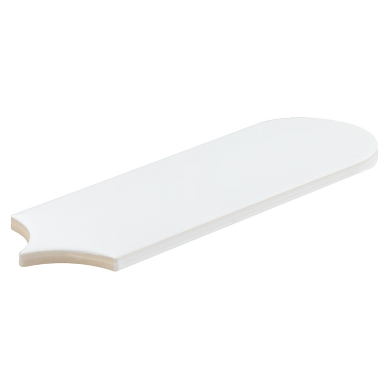 Airy 2.83 in. x 7.67 in. Fishscale Matte Ceramic Wall Tile (5.15 Sq. Ft. / Case), White