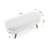 Elegant Minimalist Designed Linen Upholstered Storage Bench With Flip-Top Cabinet-437452115