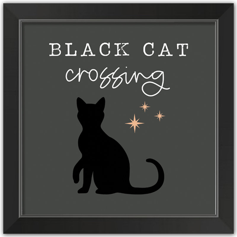 Chat noir - impression d'un cadre photo