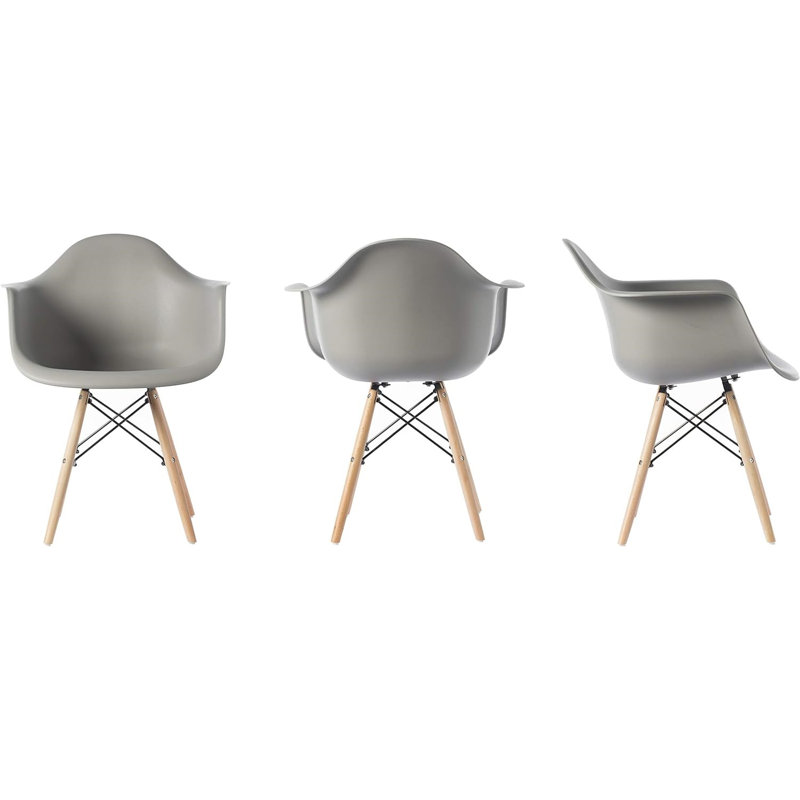 Gris Hortorti avec pieds en bois, Gris