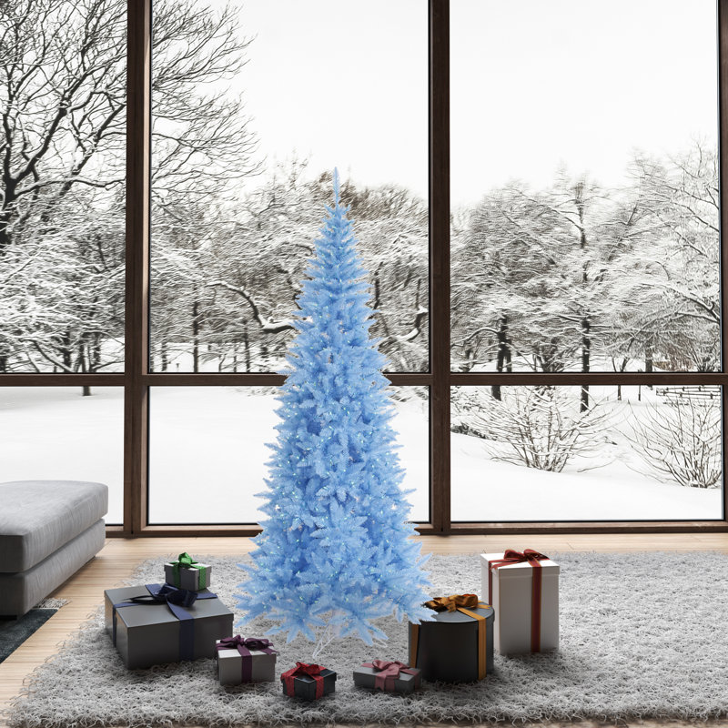 Lighted Artificial Fir Christmas Tree, 4.5' H