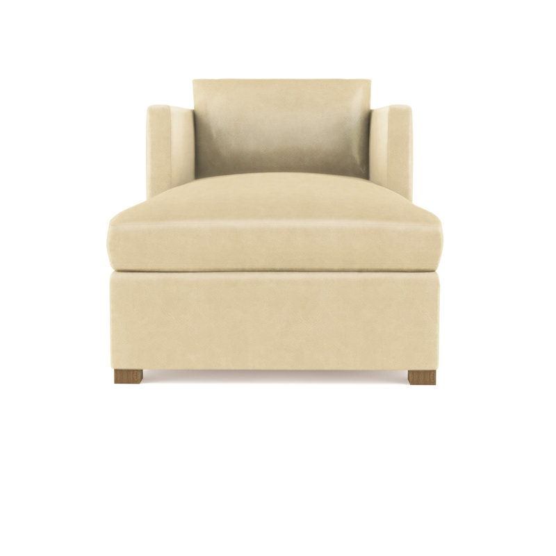 Chaise longue Madison, Patiné, Cuir rétro huître